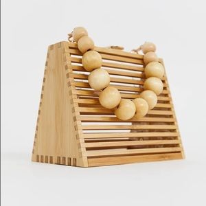 NWT! ASOS Triangular Bamboo Beaded Handled bag